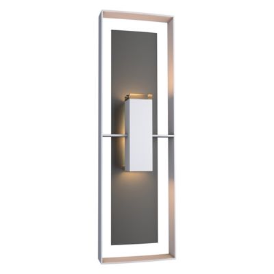 Hubbardton Forge Shadow Box Tall Outdoor Wall Sconce - Color: Black - 30260