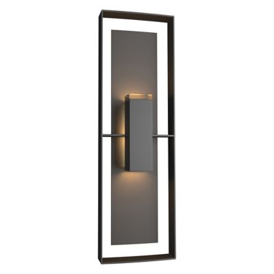 Hubbardton Forge Shadow Box Tall Outdoor Wall Sconce - Color: Bronze - 3026