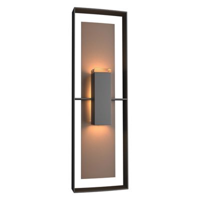 Hubbardton Forge Shadow Box Tall Outdoor Wall Sconce - Color: Bronze - 3026