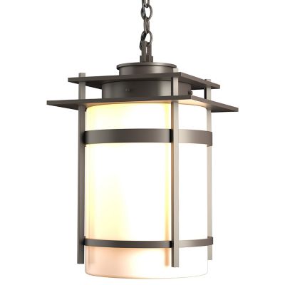 Hubbardton Forge Banded Outdoor Pendant Light - Color: Cream - Size: Large 