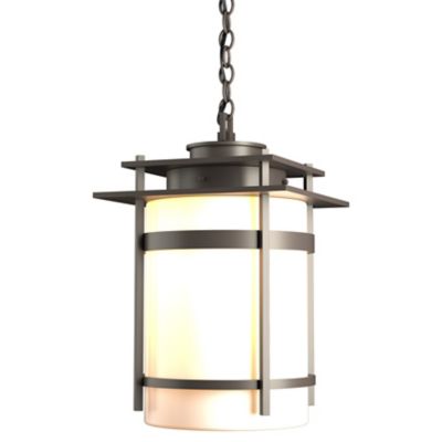 Hubbardton Forge Banded Outdoor Pendant Light - Color: Cream - Size: Large 