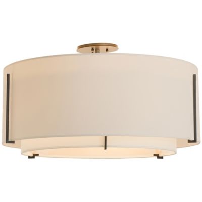 Hubbardton Forge Exos Double Shade Semi-Flushmount Light - Color: Beige - S