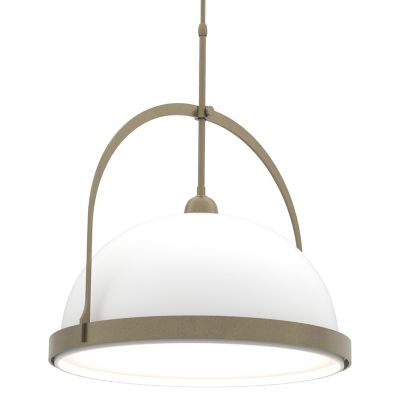 Hubbardton Forge Atlas Large Pendant Light - Color: White - Size: 1 light -