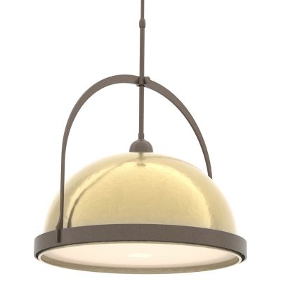 Hubbardton Forge Atlas Large Pendant Light - Color: Brass - Size: 1 light -