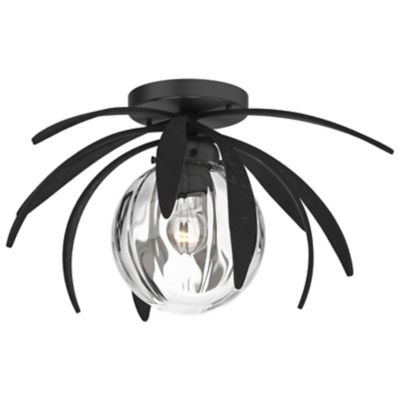 Hubbardton Forge Dahlia Flushmount Light - Color: Black - Size: 1 light - 1