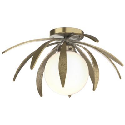 Hubbardton Forge Dahlia Flushmount Light - Color: Brass - Size: 1 light - 1