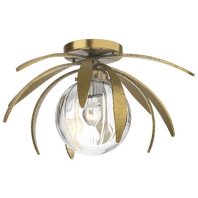 Hubbardton Forge Dahlia Flushmount Light - Color: Brass - Size: 1 light - 1