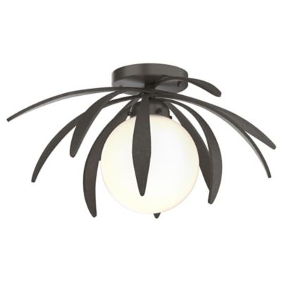 Hubbardton Forge Dahlia Flushmount Light - Color: Grey - Size: 1 light - 12