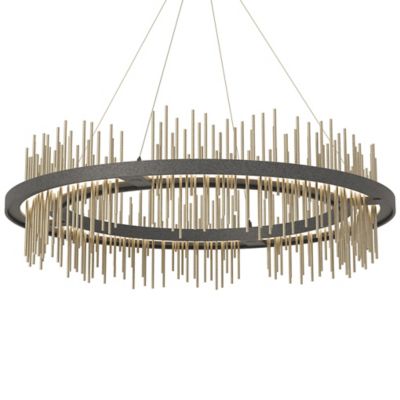 Hubbardton Forge Gossamer Circular LED Pendant Light - Color: Silver - Size