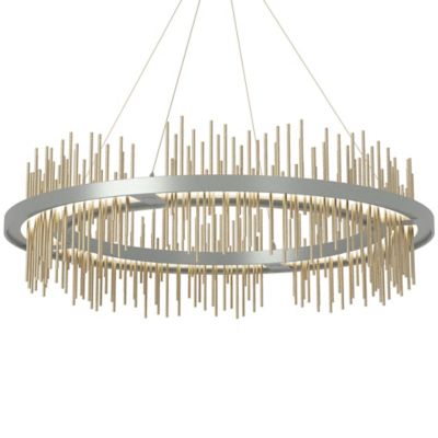 Hubbardton Forge Gossamer Circular LED Pendant Light - Color: Silver - Size