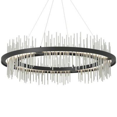 Hubbardton Forge Gossamer Circular LED Pendant Light - Color: Black - Size: