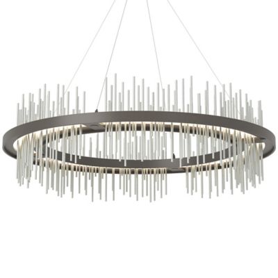 Hubbardton Forge Gossamer Circular LED Pendant Light - Color: Grey - Size: 