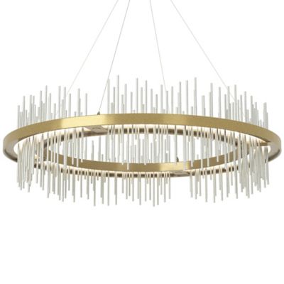 Hubbardton Forge Gossamer Circular LED Pendant Light - Color: Brass - Size: