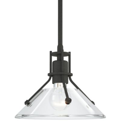 Hubbardton Forge Henry Glass Mini Pendant Light - Color: Clear - Size: Stan