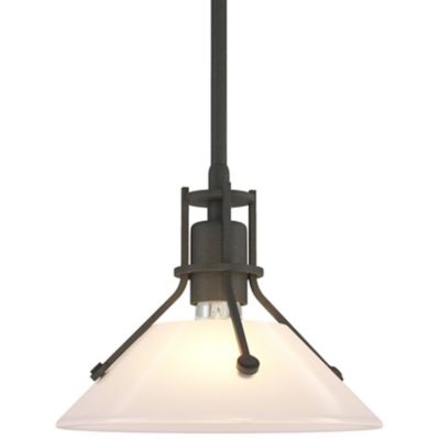 Hubbardton Forge Henry Glass Mini Pendant Light - Color: White - Size: Stan