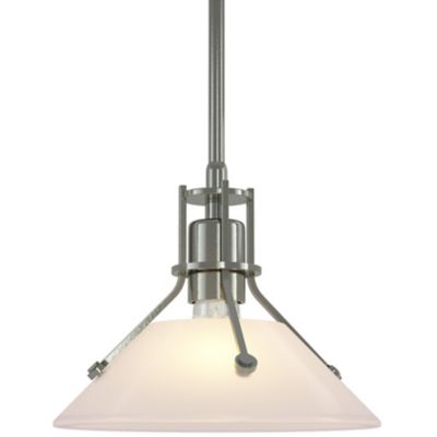 Hubbardton Forge Henry Glass Mini Pendant Light - Color: White - Size: Stan