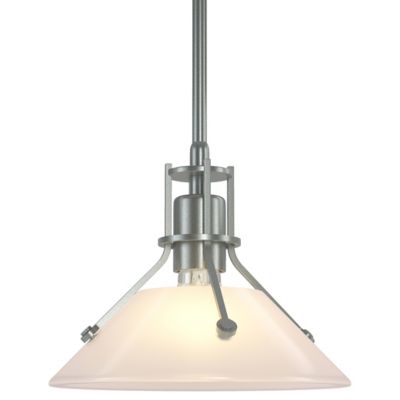 Hubbardton Forge Henry Glass Mini Pendant Light - Color: White - Size: Stan