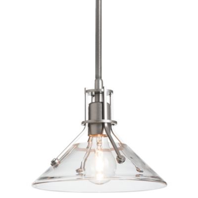 Hubbardton Forge Henry Glass Mini Pendant Light - Color: Clear - Size: Stan