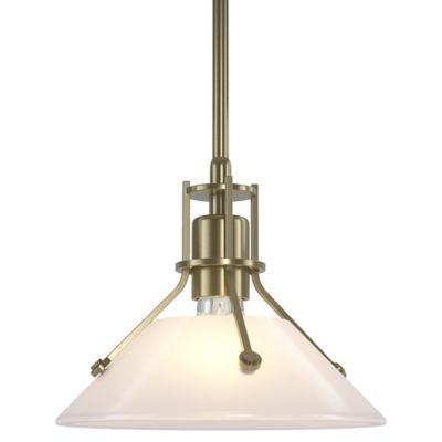 Hubbardton Forge Henry Glass Mini Pendant Light - Color: White - Size: Stan