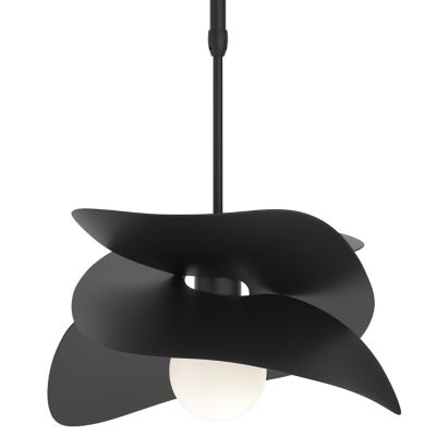 Hubbardton Forge Hibiscus Outdoor Pendant Light - Color: Black - Size: Stan