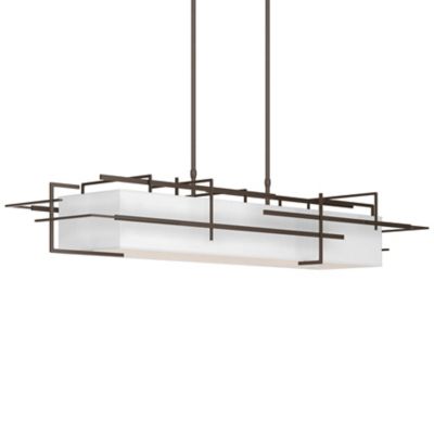 Etch Linear Chandelier Light - Color: Bronze - Size: Standard - Hubbardton Forge 136390-1022