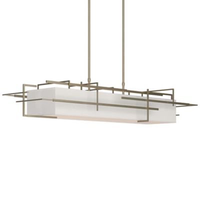 Hubbardton Forge Etch Linear Chandelier Light - Color: Gold - Size: Short -