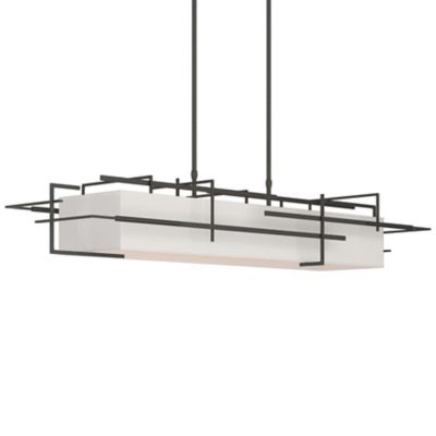 Hubbardton Forge Etch Linear Chandelier Light - Color: Silver - Size: Short