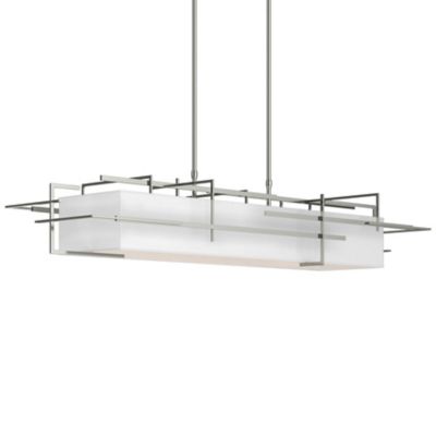 Hubbardton Forge Etch Linear Chandelier Light - Color: Silver - Size: Long 