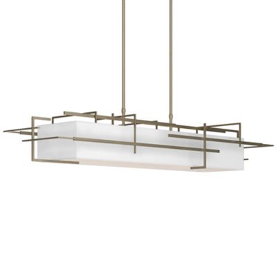 Hubbardton Forge Etch Linear Chandelier Light - Color: Gold - Size: Short -