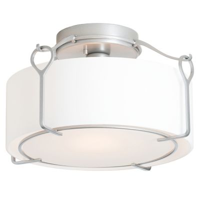 Hubbardton Forge Bow Semi-Flushmount Light - Color: White - Size: Medium - 