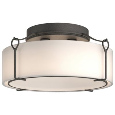 Hubbardton Forge Bow Semi-Flushmount Light - Color: White - Size: Large - 1