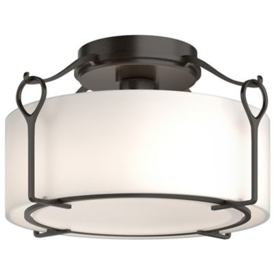 Hubbardton Forge Bow Semi-Flushmount Light - Color: White - Size: Medium - 