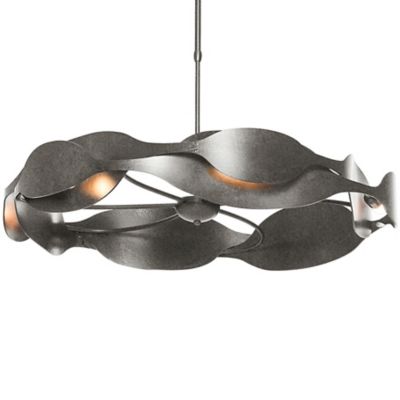 Hubbardton Forge Waves Pendant Light - Color: Grey - Size: Standard - 13216