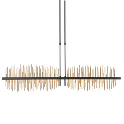 Hubbardton Forge Gossamer Large LED Linear Chandelier Light - Color: Bronze