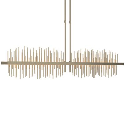 Hubbardton Forge Gossamer Large LED Linear Chandelier Light - Color: Gold -