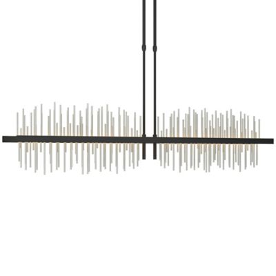 Hubbardton Forge Gossamer Large LED Linear Chandelier Light - Color: Black 