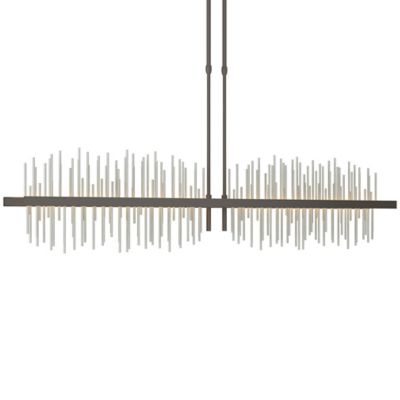 Hubbardton Forge Gossamer Large LED Linear Chandelier Light - Color: Grey -