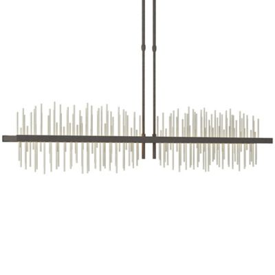 Hubbardton Forge Gossamer Large LED Linear Chandelier Light - Color: Silver