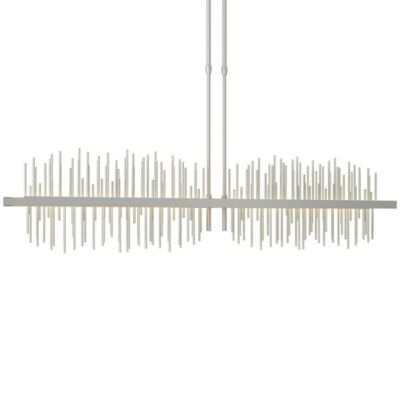 Hubbardton Forge Gossamer Large LED Linear Chandelier Light - Color: Silver