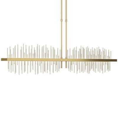 Hubbardton Forge Gossamer Large LED Linear Chandelier Light - Color: Brass 