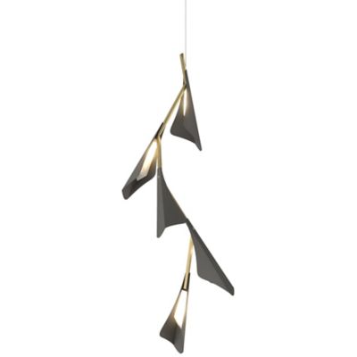 Hubbardton Forge Plume Vertical LED Pendant Light - Color: Silver - 135006-