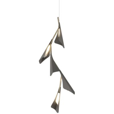 Hubbardton Forge Plume Vertical LED Pendant Light - Color: Silver - 135006-