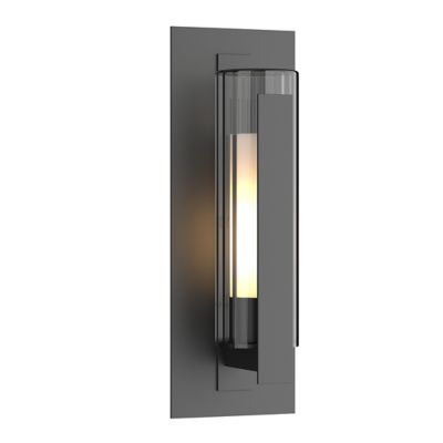 Hubbardton Forge Vertical Bar Fluted Outdoor Wall Sconce - Color: Black - S