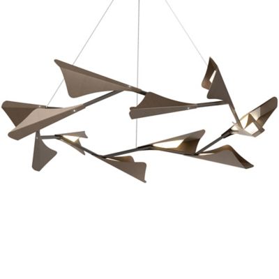 Hubbardton Forge Plume LED Chandelier - Color: Bronze - 135008-1109