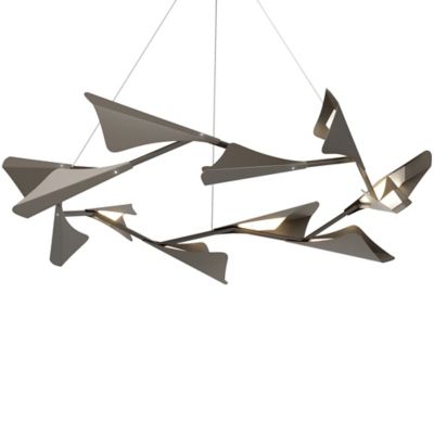 HBF2344292 Hubbardton Forge Plume LED Chandelier - Color: Gre sku HBF2344292