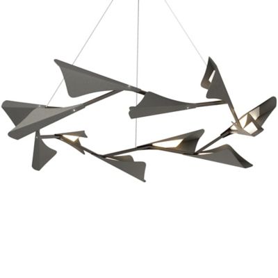 Hubbardton Forge Plume LED Chandelier - Color: Silver - 135008-1112