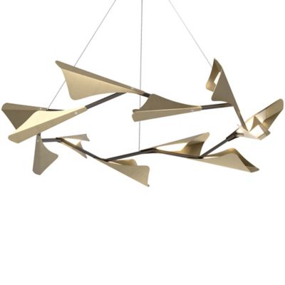 Hubbardton Forge Plume LED Chandelier - Color: Gold - 135008-1114