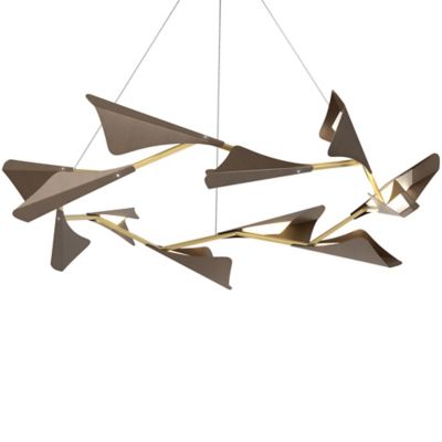 Hubbardton Forge Plume LED Chandelier - Color: Bronze - 135008-1116