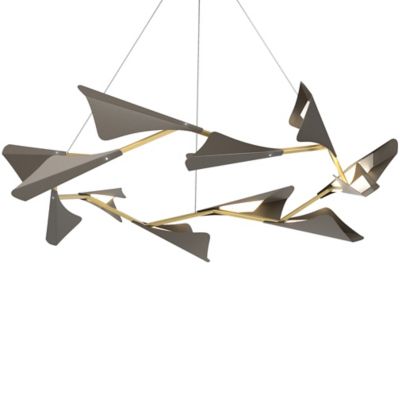 HBF2344293 Hubbardton Forge Plume LED Chandelier - Color: Gre sku HBF2344293