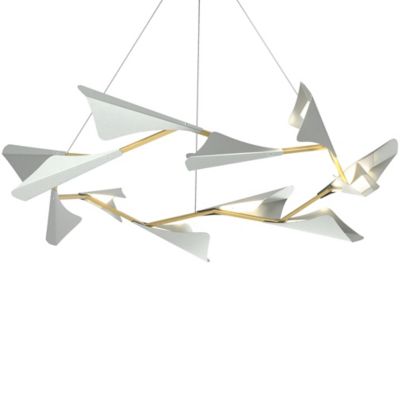 Hubbardton Forge Plume LED Chandelier - Color: Silver - 135008-1120